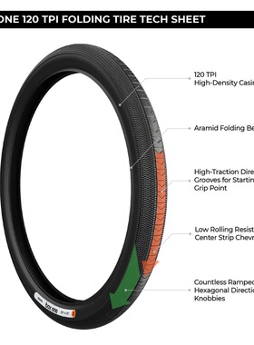 BOX TWO BMX RACING 120TPI 406mm竞速小轮车折叠胎
