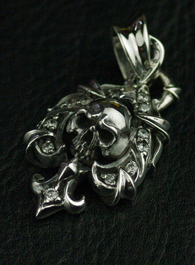 泰国朋克风复古元素骷髅吊坠