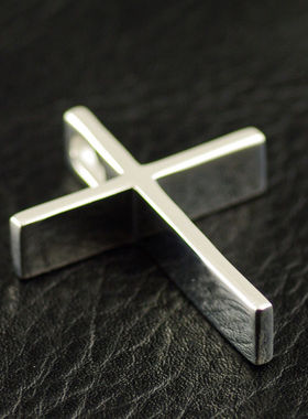 进口男女款925纯银简约十字架坠