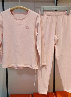 兄华儿童保暖内衣套装女童薄款秋衣秋裤纯棉中小童打底60242