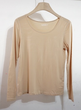 新一步保暖内衣女士单件秋衣22181秋裤22182超薄圆领长袖长裤打底