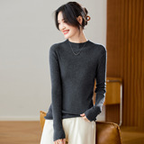 可风各打底衫510023P61K97.6极简风羊毛打底衫女，女装T恤，可风各