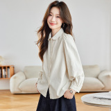 可风各长袖衬衫57079P73K116.8灯芯绒长袖衬衫女秋季新款，女装衬衫，可风各