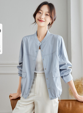 可风各外套58036P99K158.4韩版休闲圆领短外套