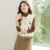 可风各马甲59054P105K168立体刺绣设计感马甲，女装马甲，可风各