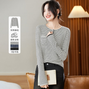 可风各针织衫59042P90K144复古撞色针织衫条纹上衣，女装针织衫/毛衣，可风各