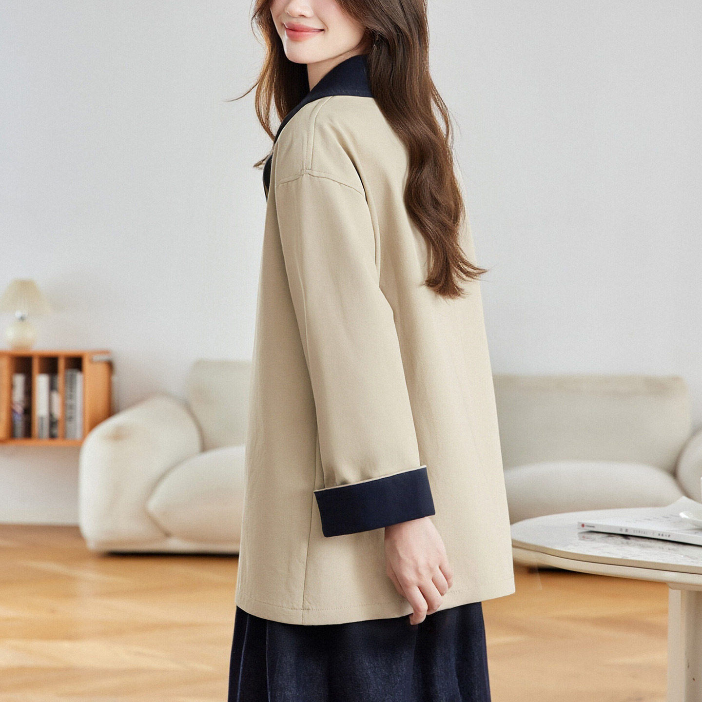 可风各风衣外套59071P179K286.4日系工装上衣2025秋装休闲外套,女装风衣,可风各