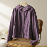 可风各短外套58098P130K208韩系连帽外套女，女装短外套，可风各