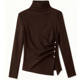 可风各T恤59045P68K108.8不规则下摆设计感T恤女，女装T恤，可风各