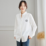 可风各长袖衬衫57086P85K13韩版休闲宽松上衣时尚百搭衬衣，女装衬衫，可风各