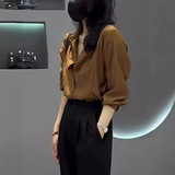 时尚气质女装套装优雅衬衫搭配高腰长裤显瘦百搭两件套，女装套装/套裙，可风各