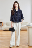 可风各牛仔外套58012P108K172.8韩系短款水洗牛仔外套衬衣，女装短外套，可风各