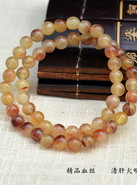 天然精品西藏血丝羊角佛珠手串女念珠手链保健明目养生古风男情侣