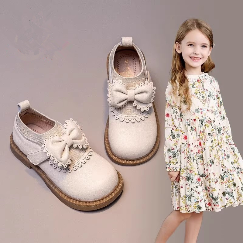 真皮女童鞋儿童公主演出加绒皮鞋