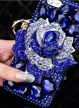 适用荣耀400手机壳蓝色妖姬honor荣耀300pro奢华水钻硅胶软壳300Ultra曲屏全包曲防摔magic8外壳保护套女款潮