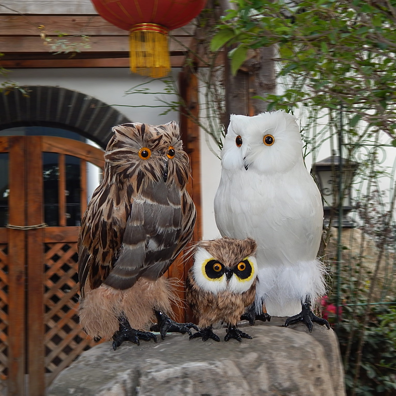 仿真猫头鹰羽毛cosplay道具