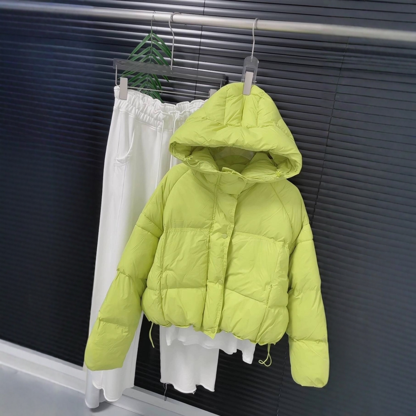 欧货时尚双拉链休闲连帽棉衣棉服