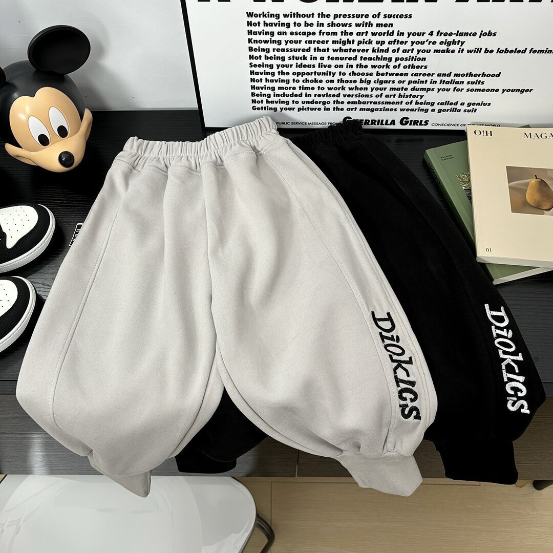 儿童卫裤2024秋季新款男童女童韩版宽松休闲潮裤宝宝哈伦裤束脚裤