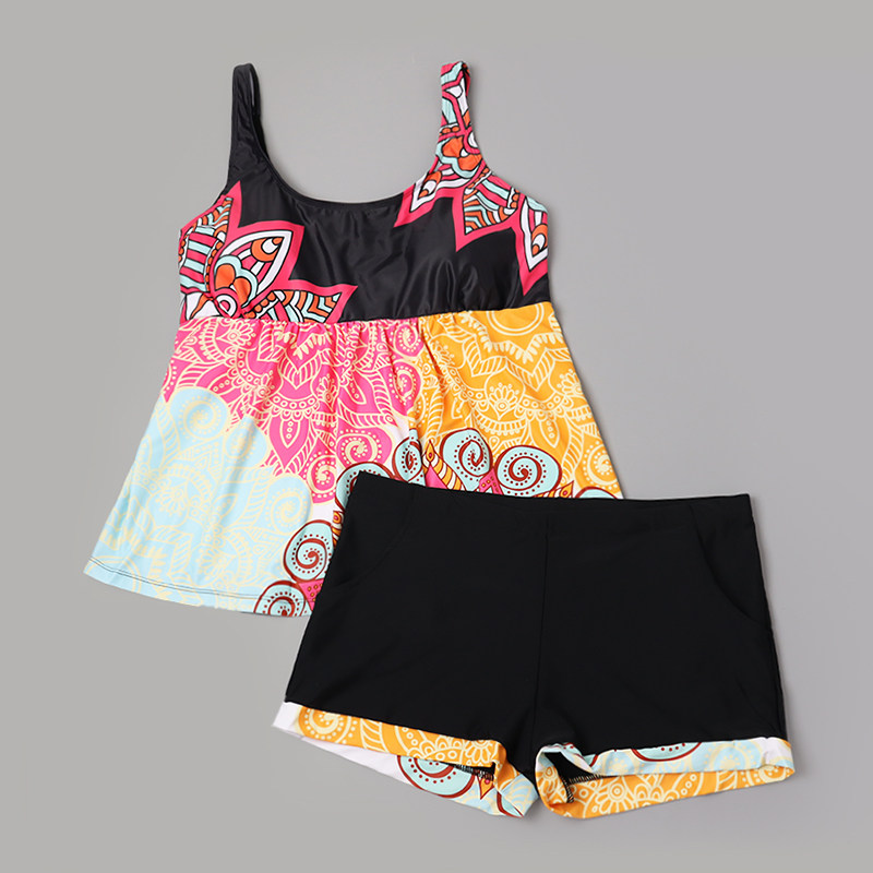 8818外贸胖MM分体泳衣气质拼色女士大码遮肉温泉衣时尚显瘦游泳装,运动/瑜伽/健身/球迷用品,分体泳衣,淘宝优惠券,粉丝福利购,淘宝优惠卷