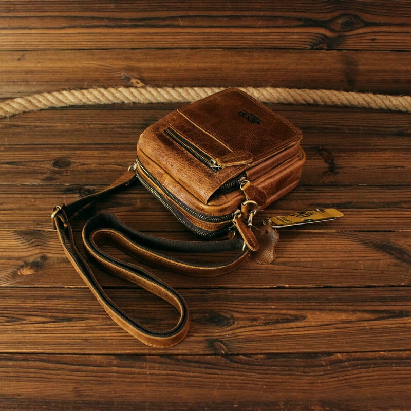 男款背包迷你休闲竖款穿腰带男式