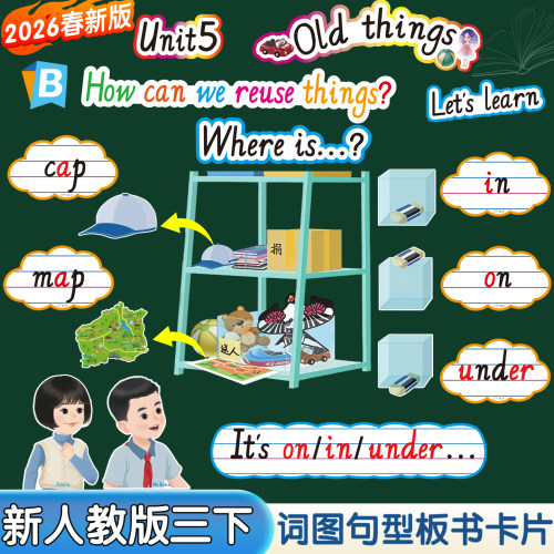 2026春新人教三下单词句子板书贴