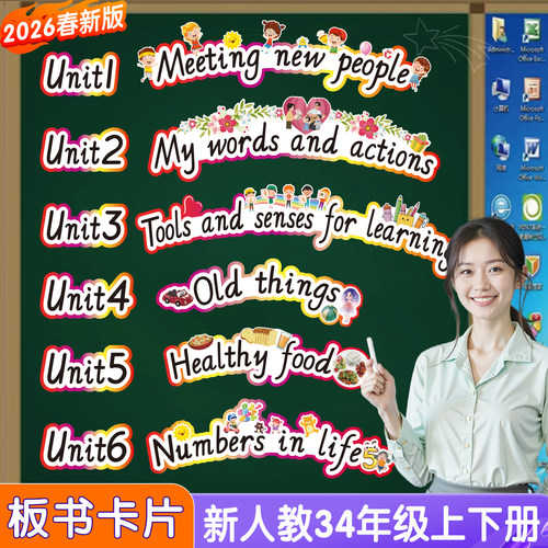 2026新人教PEP公开课标题板书贴