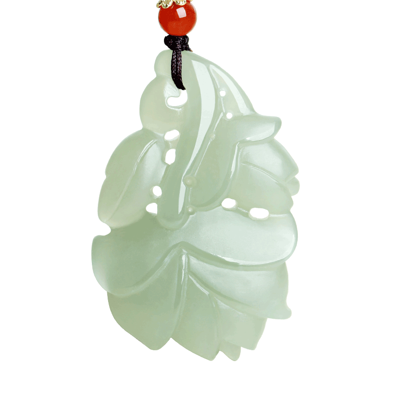 和田玉兰花玉吊坠挂件玉佩玉项链
