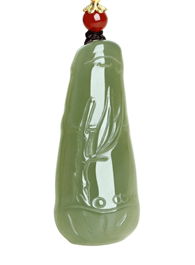 和田玉竹节吊坠挂件项链饰品玉佩