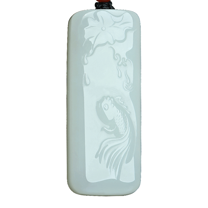 和田玉鱼吊坠挂件玉石饰品玉器