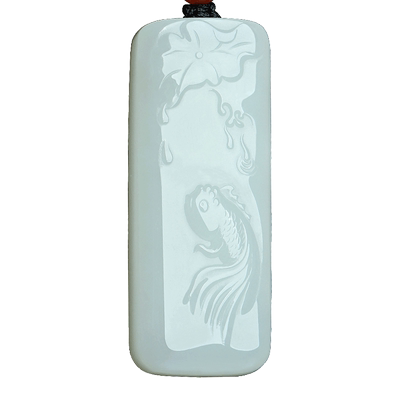 和田玉鱼吊坠挂件玉石饰品玉器