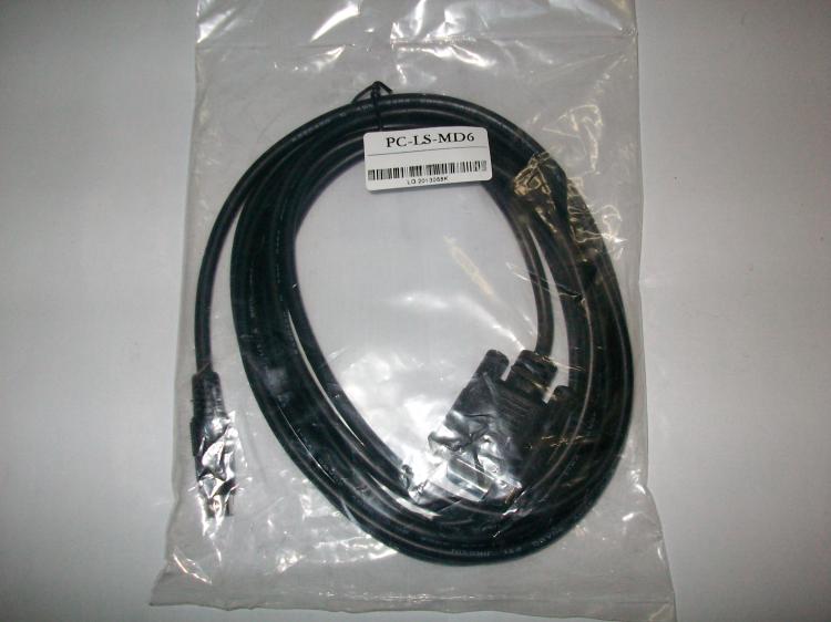 PC-LS-MD6, LS（LG）XGB,XBC,XBM系列PLC编程电缆线,圆口6针