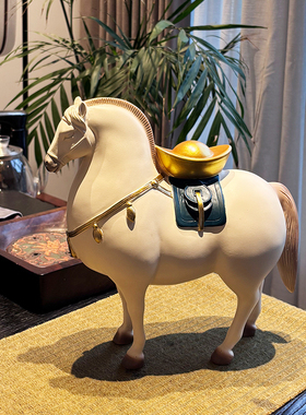 马上有钱摆件招财客厅酒柜高档轻办公室开业礼物乔迁装饰品奢玄关