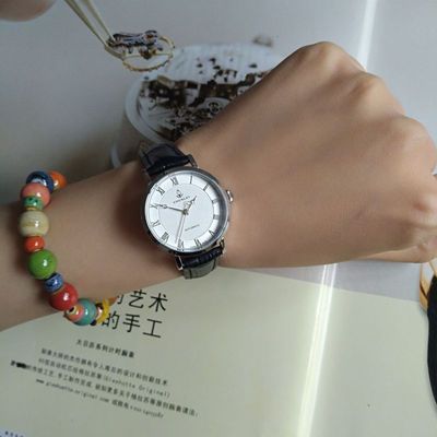 春雷简约透底手动机械女表