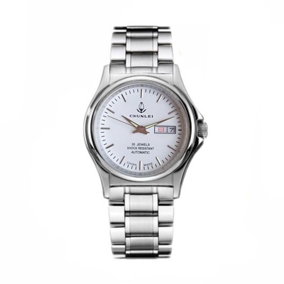 上海春雷牌全自动双日历机械男表