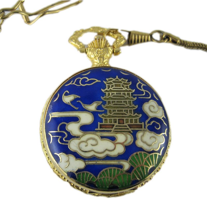 国产表原装库存机械表金钱牌景泰蓝怀表经典复古男女士手表收藏表