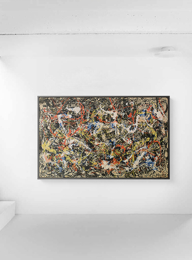 抽象大师jacksonpollock艺术装饰画办公室走廊过道挂画工作室壁画