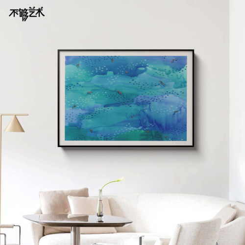 北欧现代风景装饰画客厅玄关挂画