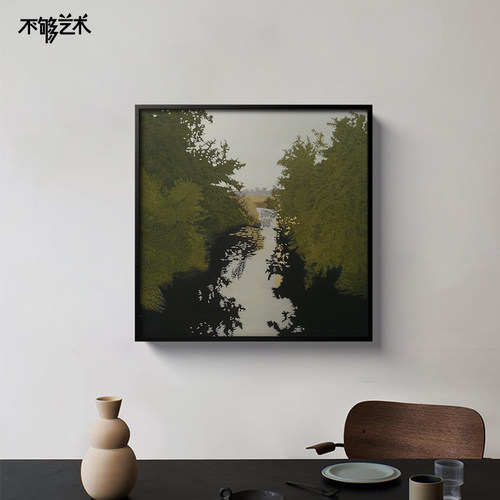 抽象艺术玄关背景墙挂画