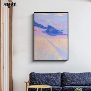 不够艺术现代抽象卧室风景挂画小众客厅沙发背景墙装饰画玄关壁画