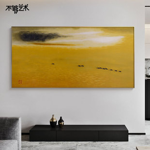 抽象风景装 现代日式 Ganges 饰画工作室超大幅走廊过道壁画 The