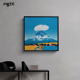 不够艺术治愈极简客厅风景装 饰画轻奢高级感餐厅挂画书房墙面壁画