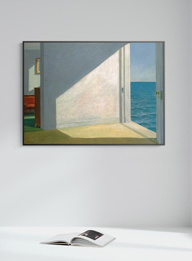 Edward Hopper艺术风景画客厅沙发背景墙装饰画过道玄关挂画壁画