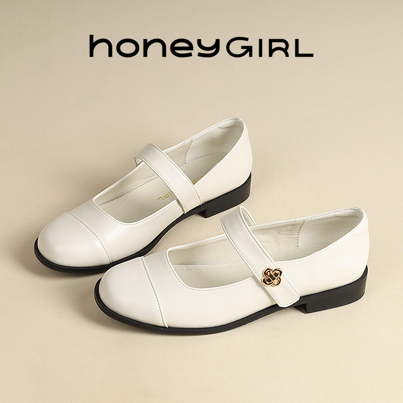 低跟单鞋浅口小皮鞋honeyGIRL