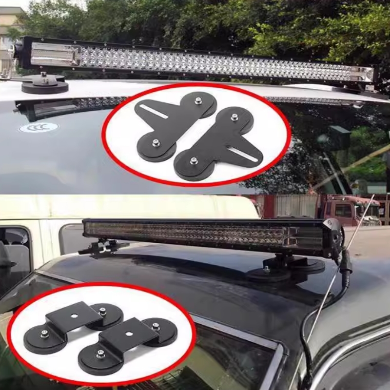 包胶强磁车顶吸盘强磁底座包胶磁铁广告牌吸盘汽车射灯支架定位器