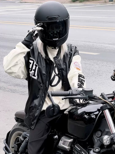 杜汉皮衣男女秋冬款棒球服骑行服
