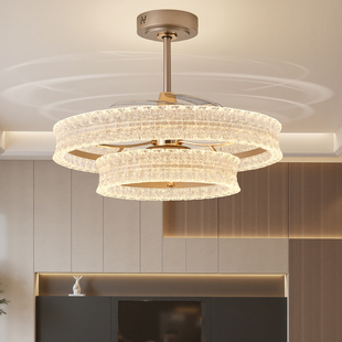 海外版天鹅湖风扇灯现代简约客厅餐厅卧室轻奢吸顶灯吊灯风扇灯具