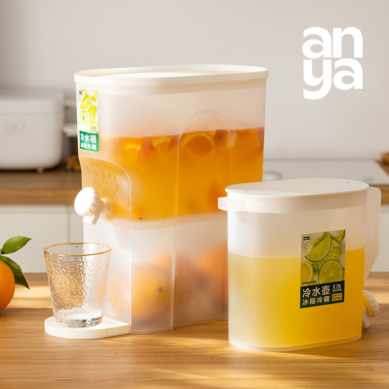 安雅凉水壶龙头大容量冰箱耐高温凉白开果汁扎壶水果茶夏季冷水桶,餐饮具,冷水壶,淘宝优惠券,粉丝福利购,淘宝优惠卷