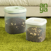 安雅猫粮储存桶PP食品级宠物密封罐防潮收纳储粮盒猫狗用品收纳盒