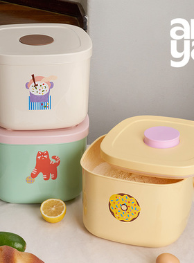 快乐因子按压式密封罐米桶面粉储存罐食品级粮收纳盒家用2025新款