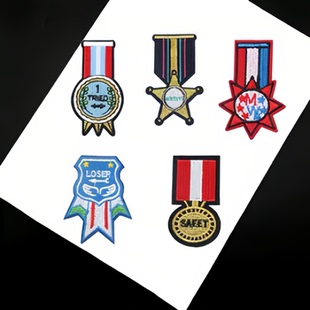 卡通勋章刺绣布贴童装 饰补丁电脑绣花熨烫贴标徽章修补 T恤外套装